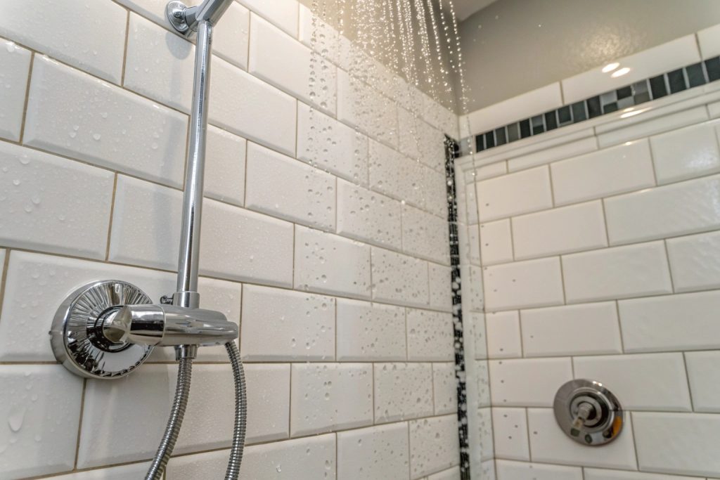 Bathroom shower corner waterproofing detail Hobart
