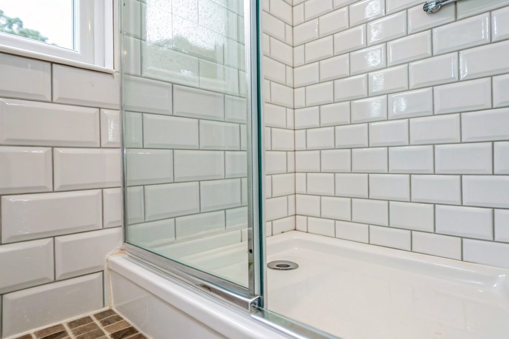 Freshly renovated mould-free shower recess in an ensuite